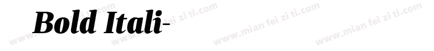 宋体 Bold Itali字体转换
